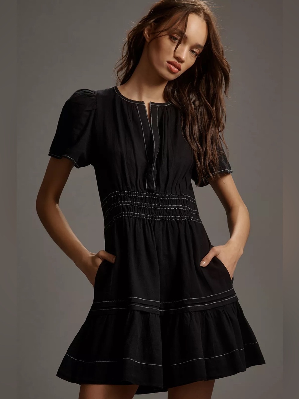 Anthropologie The Somerset Mini Dress in deep navy size 2x